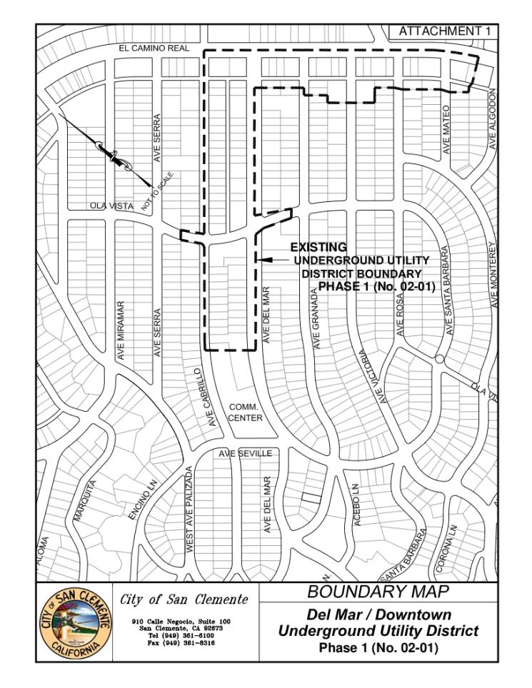 Existing Del Mar Phase I 02-01 map